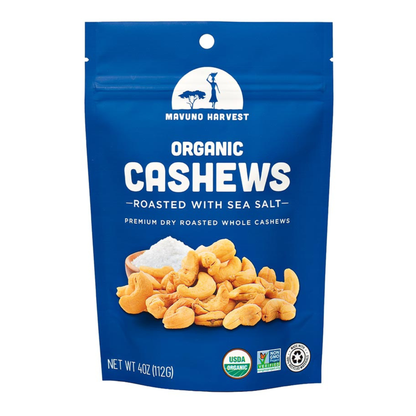 Mavuno Harvest - Roasted Cashews with Sea Salt, 4 OZ