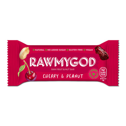 Wilton Mettler LLC - RAWMYGOD Raw Fruit and Nut Bar - Cherry & Peanut
