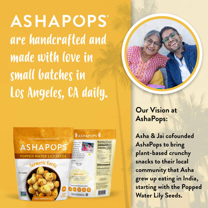 AshaPops - 1oz Turmeric - AshaPops Popped Water Lily Seeds
