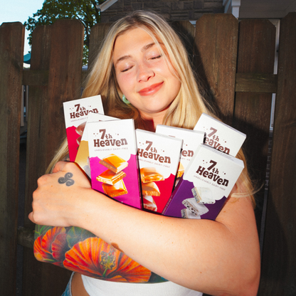 7th Heaven Chocolate - Vegan Oat White Chocolate Bar: White Cocoa & Cookies, Kosher