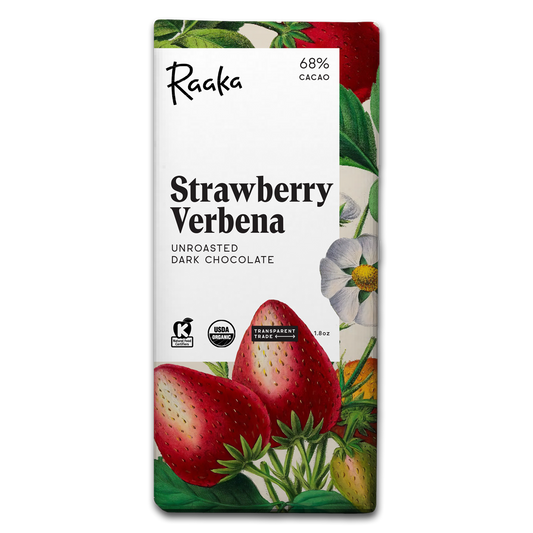 Raaka Chocolate - Strawberry Verbena Chocolate Bar - Spring Limited Edition