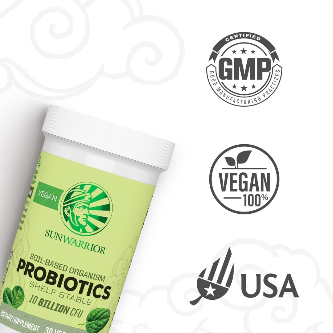Sunwarrior - Probiotic Supplement Capsules - Shelf Stable, 10B CFU
