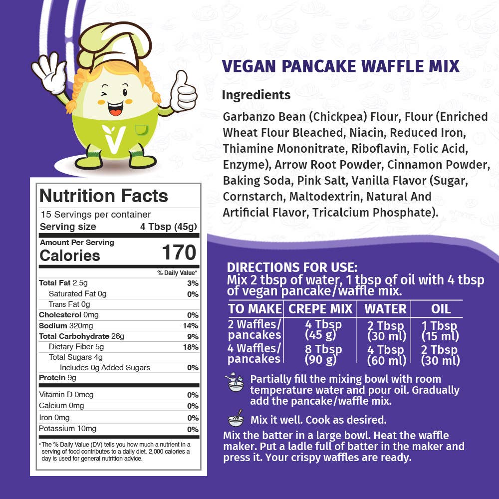 Granary Mart - Eggylicious Vegan Pancake Waffle Mix - 1 lb