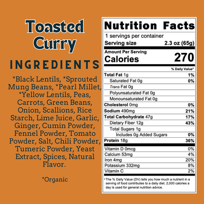 Aahana's Naturals - Toasted Curry - Sprouted Power Bowl - Vegan, Gluten-Free