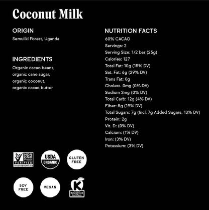 Raaka - Coconut Milk Chocolate Bar