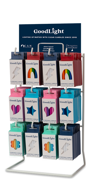 GoodLight Natural Candles - Vegan Birthday Candles | 12-Count Box: Pastel