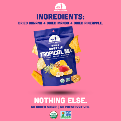 Mavuno Harvest - Dried Tropical Mix (Mango, Banana, Pineapple) 2oz