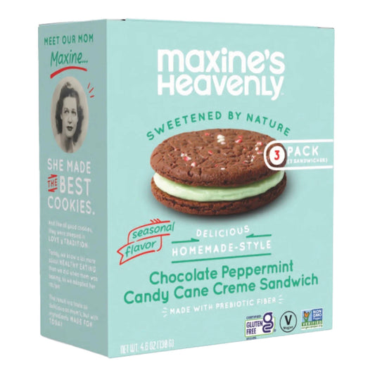 Maxine's Heavenly - Chocolate Peppermint Candy Cane Creme Sandwiches - 3 PK Box