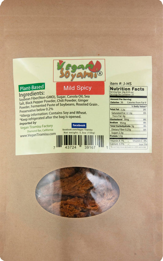 Vegan Tiramisu - Vegan Soyami Jerky (Mild Spicy)