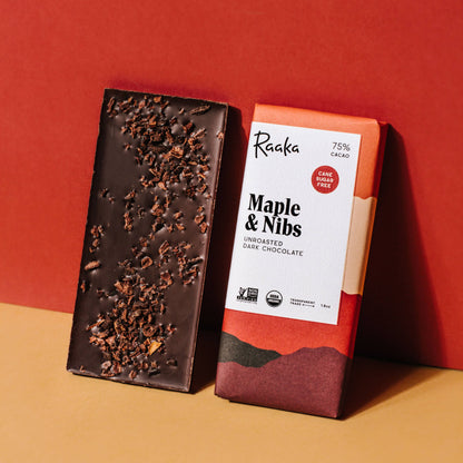 Raaka Chocolate - Maple & Nibs Chocolate Bar
