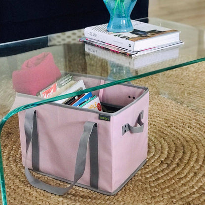 meori Inc - Reusable Grocery Basket Tote Collapsible: Lava Black / Insulated