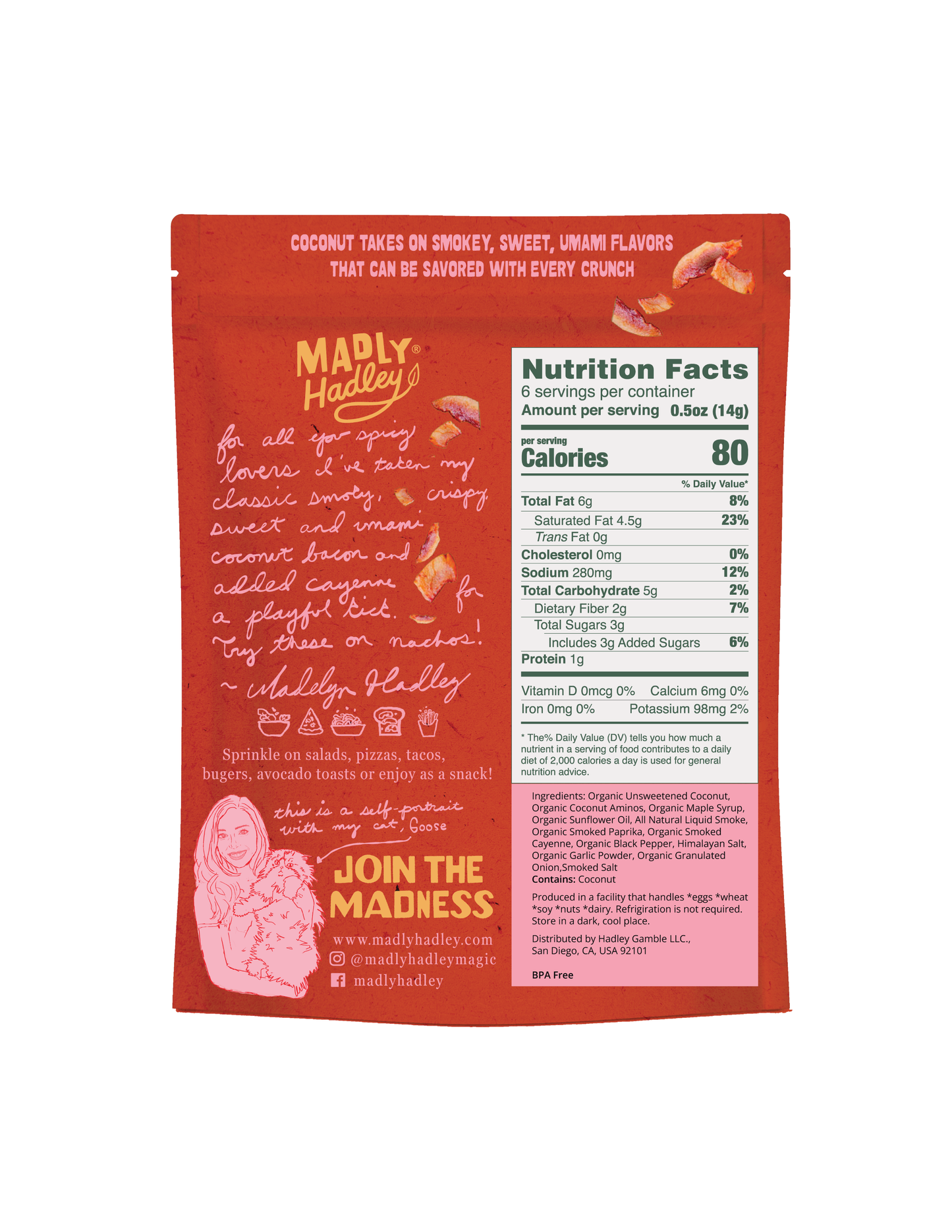 Madly Hadley - Spicy Cayenne Plant-Based Bacon Bits