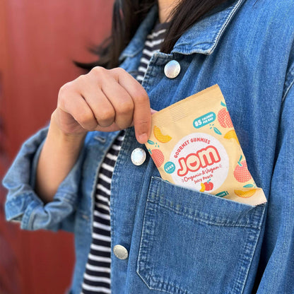 JOM - Snack Packs - Swedish Organic & Vegan Juicy Peach Gummies