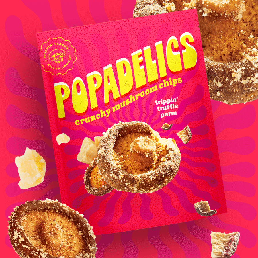 Popadelics Crunchy Mushroom Chips - Crunchy Mushroom Chips- Trippin Truffle Parm