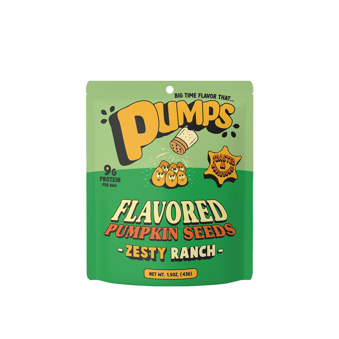 Louisville Brands - Pumps Toasted Pumpkin Seeds  - Zesty Ranch