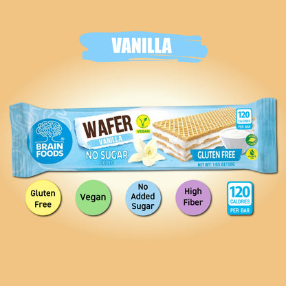Wilton Mettler LLC - Brain Foods Gluten Free Vegan No Sugar Added Vanilla Wafer