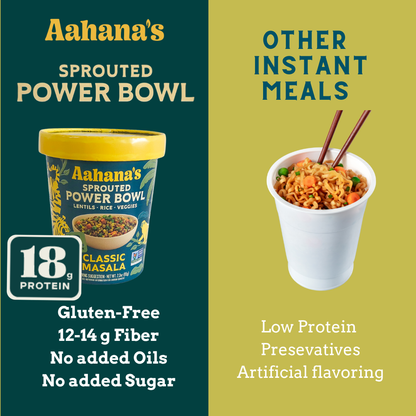 Aahana's Naturals - Classic Masala– 18g Plant-Protein, Gluten-Free Ready Meals
