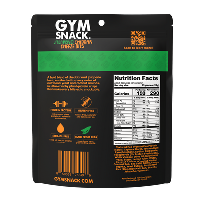 Louisville Foods - Jalepeño Cheddar Gym Snack - Plant-Based Protein Snack