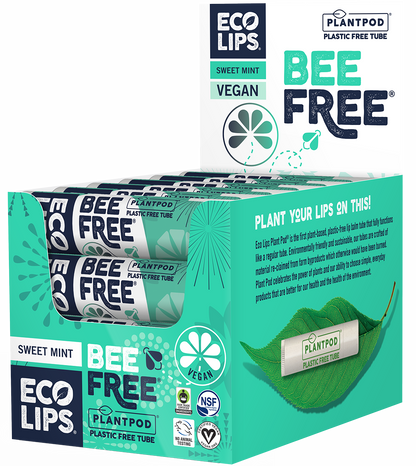 Eco Lips - Bee Free Vegan Plant Pod Lip Balm Sweet Mint