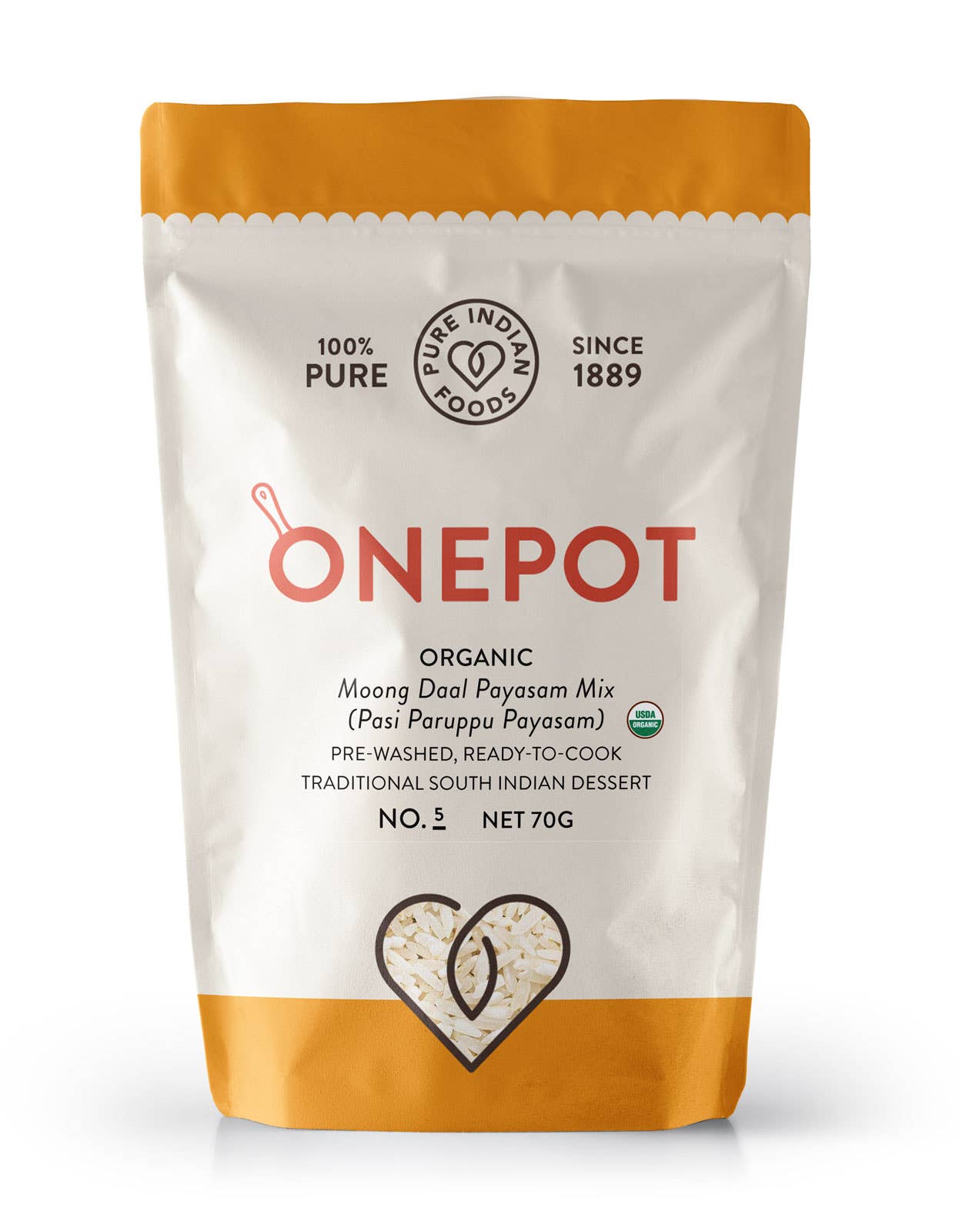 Pure Indian Foods - OnePot No. 5 Moong Daal Payasam Mix, Certified Organic