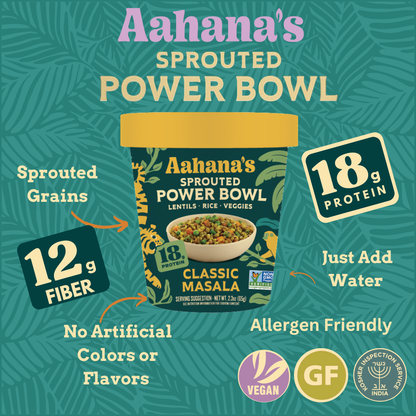 Aahana's Naturals - Classic Masala– 18g Plant-Protein, Gluten-Free Ready Meals