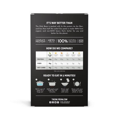 The Only Bean - Organic Black Bean Fettuccine - Gluten Free