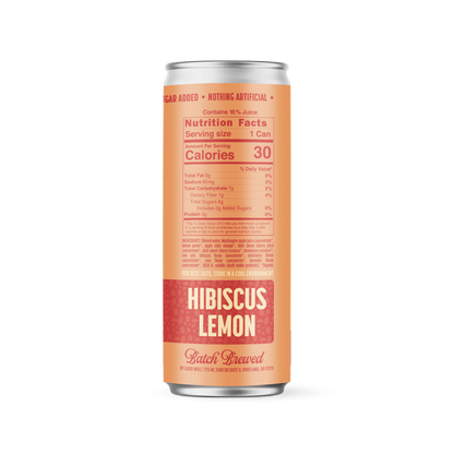 Good Wolf Beverages - Hibiscus Lemon Probiotic Soda  -No Added Sugar; Hand-Crafted