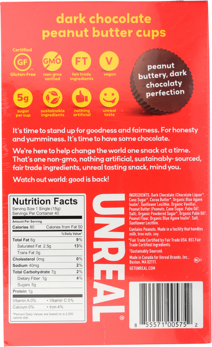 UNREAL - Dark Chocolate Peanut Butter Cup Single