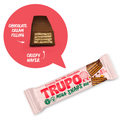 Trupo Treats - Mega Wafer Snaps- Vegan & Gluten Free Milk Chocolate