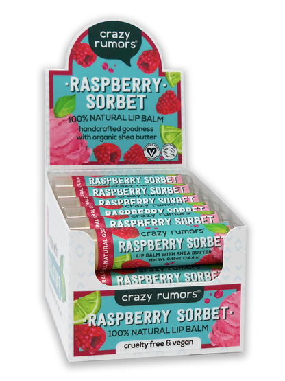 Crazy Rumors - All Natural, Vegan Raspberry Sorbet Lip Balm